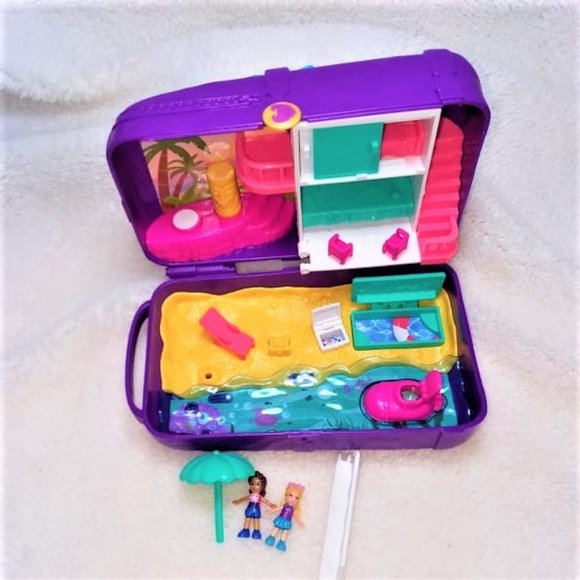 Polly Pockets Toys Polly Pockets Beach Vibes Backpack Play Set